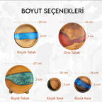 Ahşap Epoksi Dekor Tabağı Modern Ev Aksesuarı