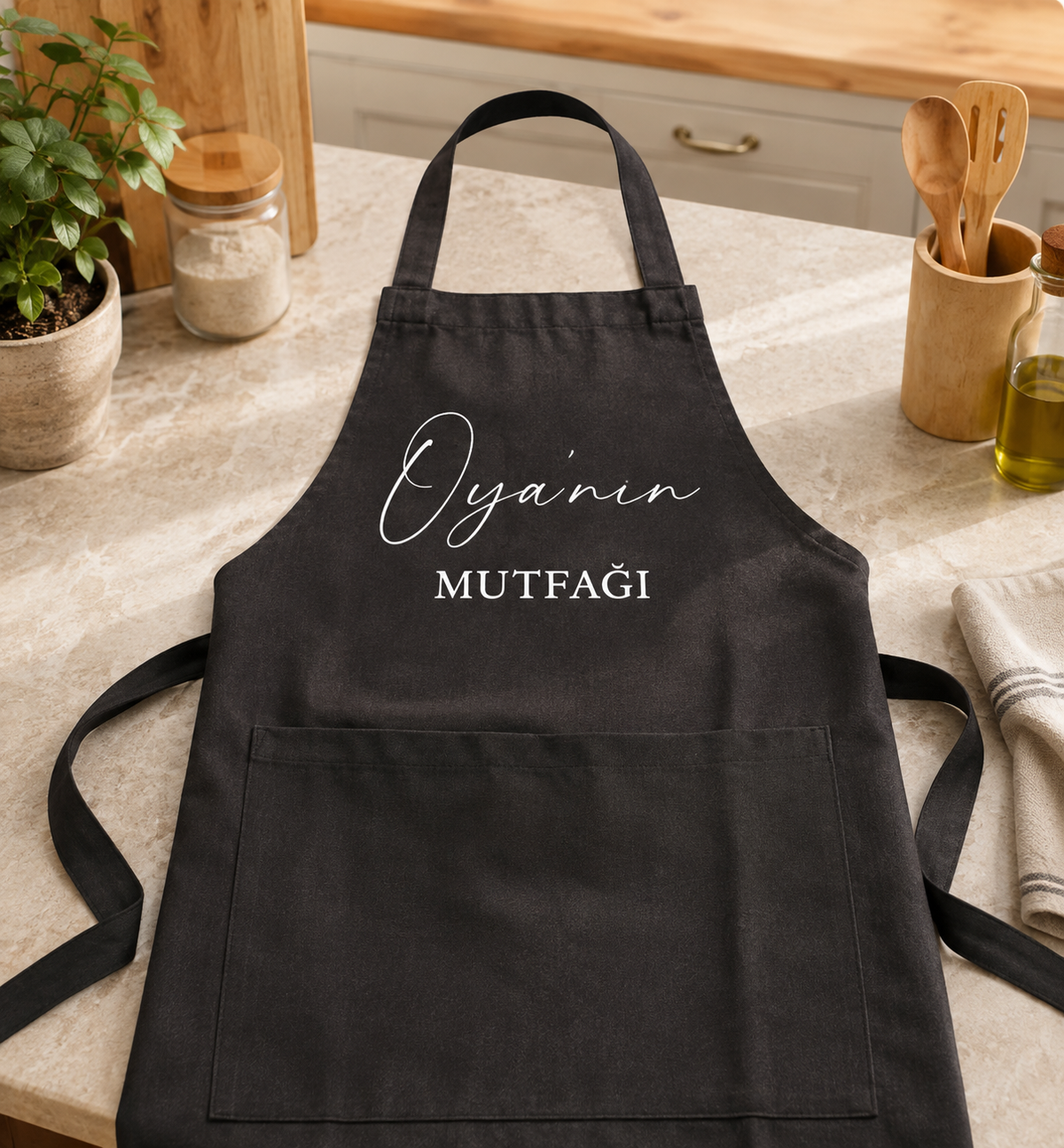 Kişiye Özel İsim Baskılı Mutfak Şef Önlüğü