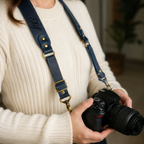İsim İşlemeli Ayarlanabilir Deri Fotoğraf Makinesi Askısı