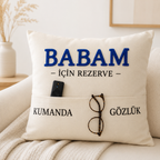 Babaya Özel Cepli Koltuk Organizer Yastığı