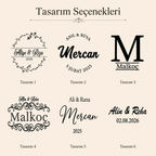 El Yapımı Epoksi Detaylı Ahşap Şarküteri Servis Tahtası