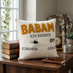 Babaya Özel Cepli Koltuk Organizer Yastığı