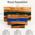 Kişiselleştirilebilir Ceviz Epoksi Kesme ve Sunum Tahtası