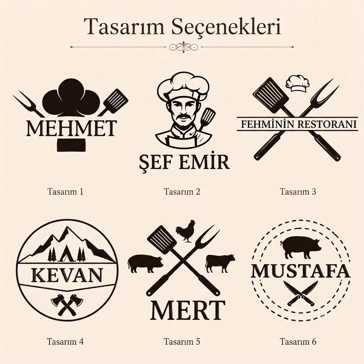 Kişiye Özel Lazer Kazımalı Epoksi Ahşap Kesme Tahtası