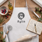 İsim ve Masterchef Logo Baskılı Mutfak Önlüğü
