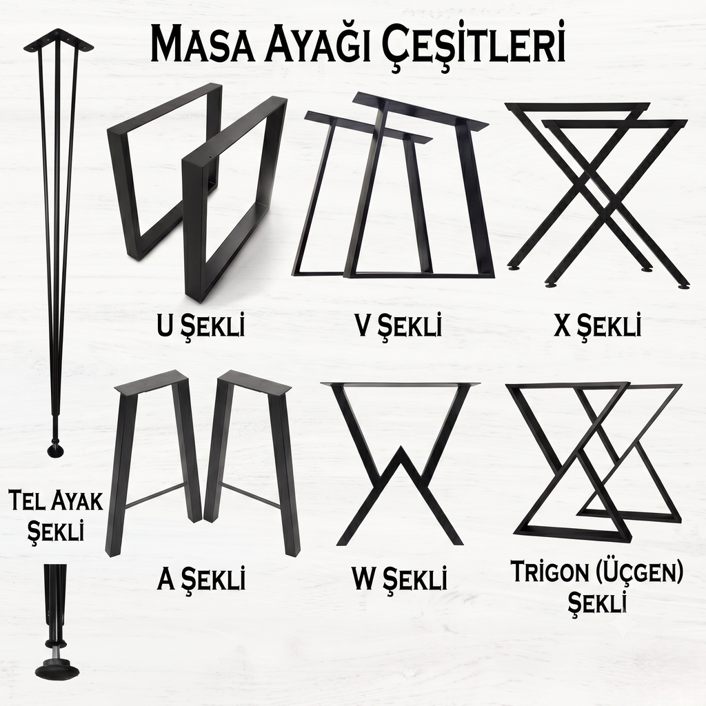 Doğal Ahşap Epoksi Tasarımlı Yemek Masası